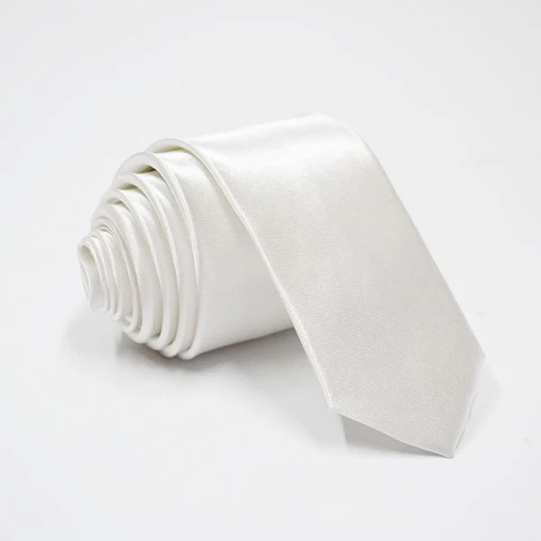 Cravate unisexe satinée unie 5 cm – CLEVI Paris