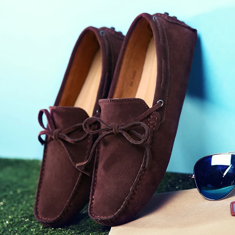 Mocassins Homme Daim Véritable Slip-On Légers & Respirants | 9 Coloris, Tailles 38-49 – CLEVI Paris
