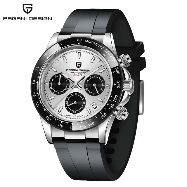 Montre Homme Quartz Chronographe Cadran Météorite Lunette Céramique Pagani Design PD-1664 – CLEVI Paris