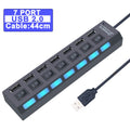 Hub USB 2.0 3.0 avec Interrupteurs 4 ou 7 Ports Prise EU US PC Mac – CLEVI Paris