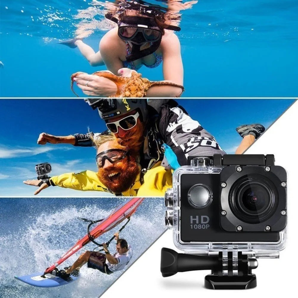 Caméra Sport Étanche 1080P Grand Angle – Plongée & Action – CLEVI Paris