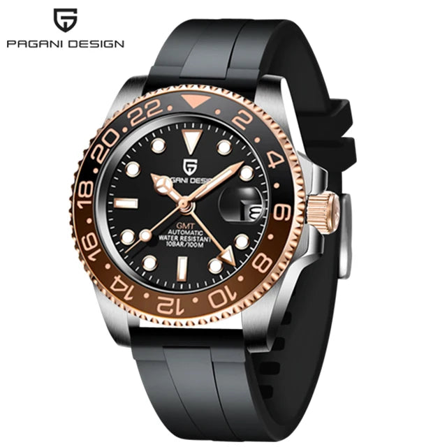 Montre Homme Pagani Design PD-1662 Automatique GMT Verre Saphir Étanche 10 Bars Acier Inoxydable – CLEVI Paris