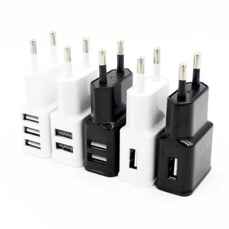 Chargeur Secteur USB 5V 1A ou 2A Prise EU Blanc – CLEVI Paris