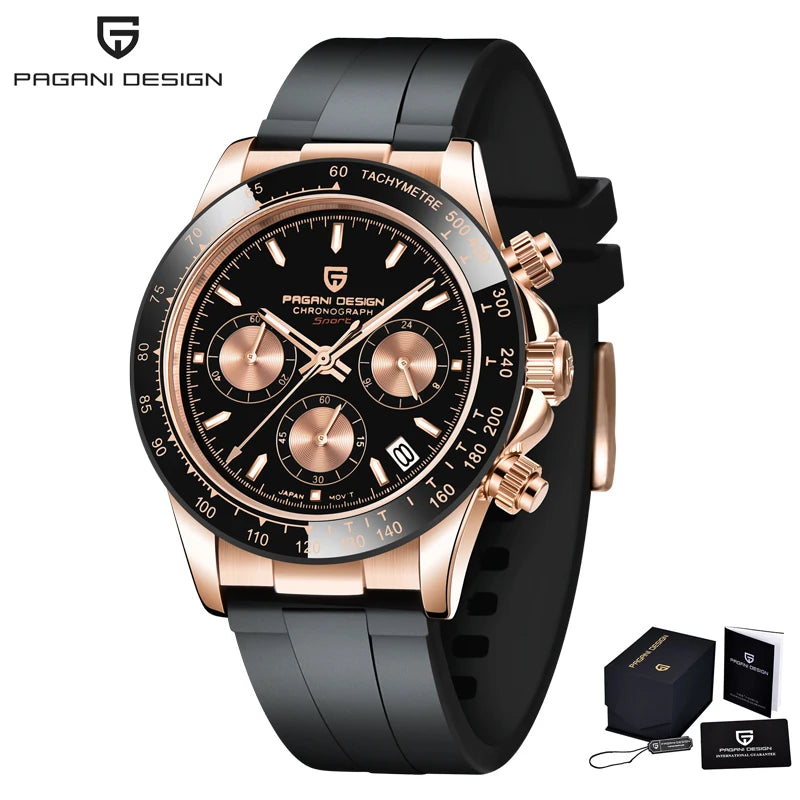 Montre Chronographe Homme Pagani Design 1664 Cadran Météorite Saphir 100m – CLEVI Paris