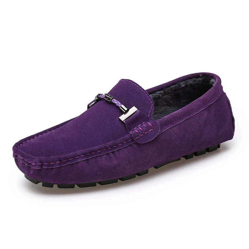 Mocassins Homme Cuir Suédé Vache Slip-On Respirant Semelle Massage Grande Taille EU 38-47 Yeinshaars – CLEVI Paris