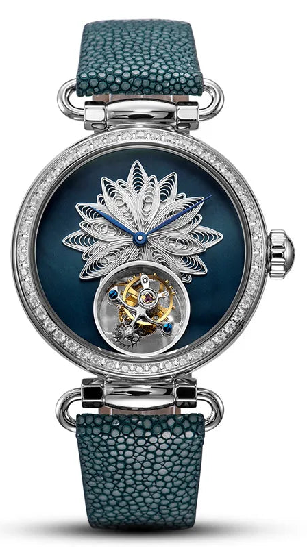 Montre Femme Tourbillon Filigrane Nacre Seagull 8100L – CLEVI Paris