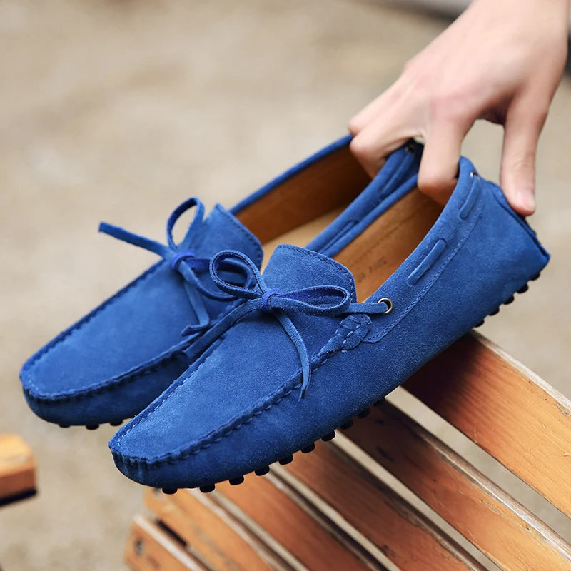 Mocassins Homme Daim Véritable Slip-On Légers & Respirants | 9 Coloris, Tailles 38-49 – CLEVI Paris