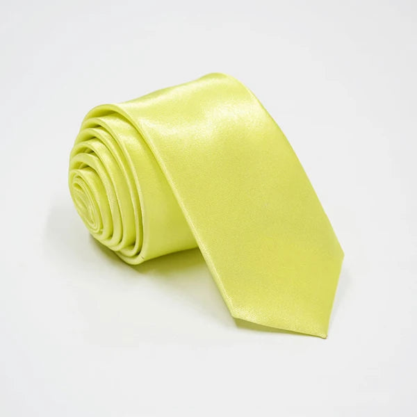 Cravate unisexe satinée unie 5 cm – CLEVI Paris
