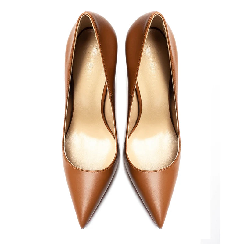 Escarpins Femme Talons Aiguilles Bout Pointu | Marron, Noir, Nude, Gris, Vert Jade – CLEVI Paris