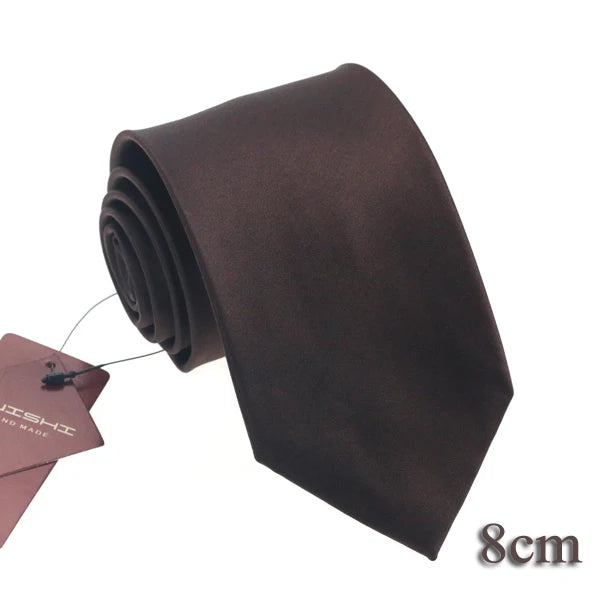 Cravate unisexe unie en polyester – CLEVI Paris