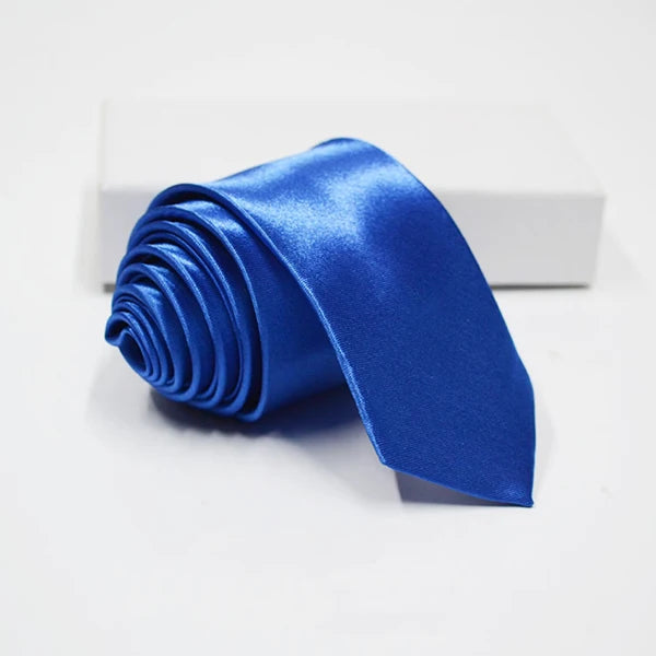 Cravate unisexe satinée unie 5 cm – CLEVI Paris