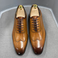 Oxford Brogue Wingtip Cuir Veau Véritable Homme | US 7-12 Bureau Mariage