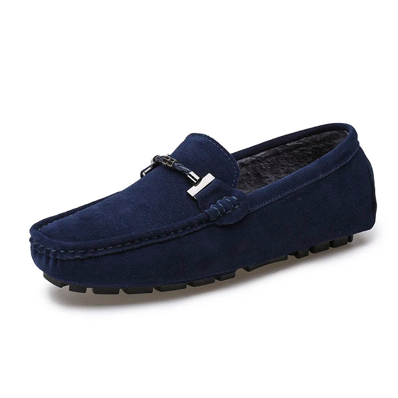 Mocassins Homme Cuir Suédé Vache Slip-On Respirant Semelle Massage Grande Taille EU 38-47 Yeinshaars – CLEVI Paris