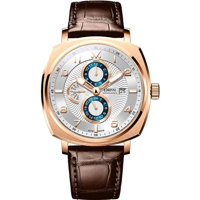 Montre Automatique Homme LOBINNI L16053 – Mouvement Seagull Verre Saphir Étanche 5 Bars