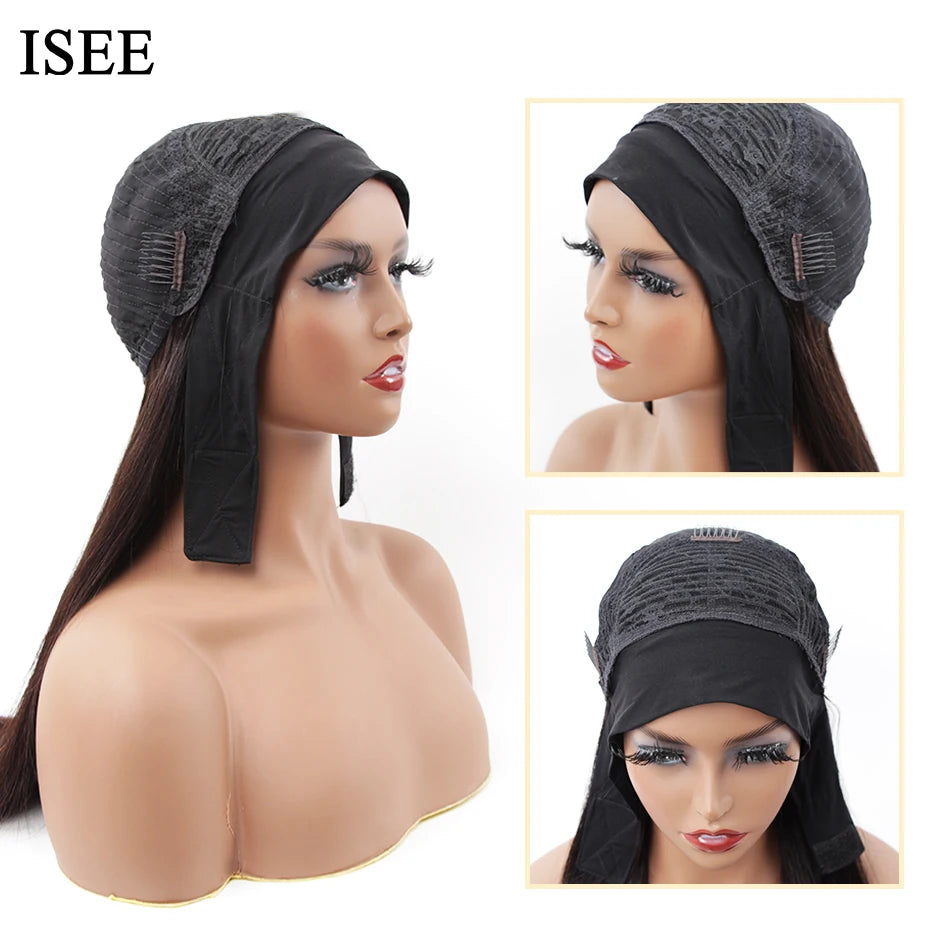 Perruque bandeau cheveux humains lisses – CLEVI Paris