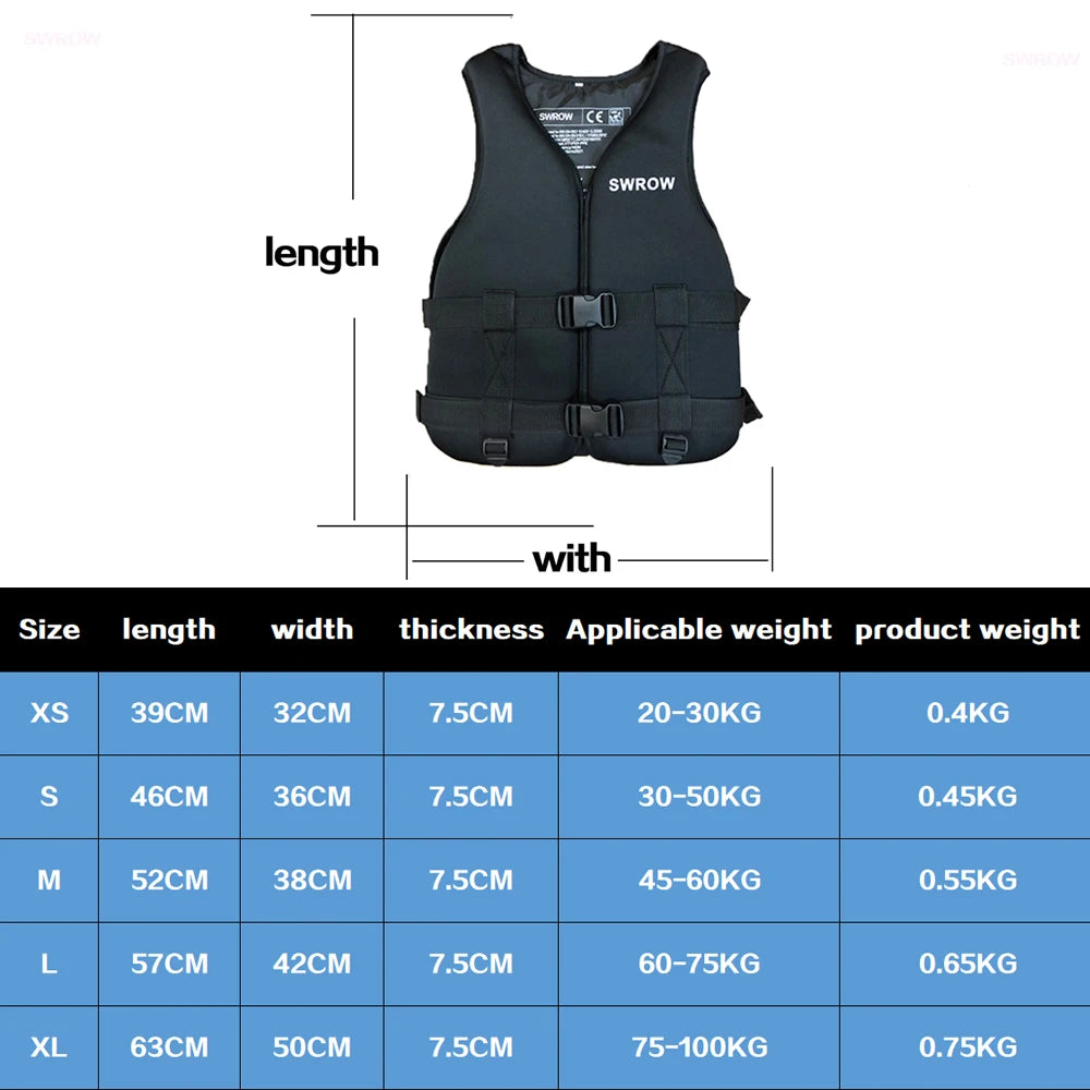 Gilet de Sauvetage Néoprène – Adulte & Enfant | Sports Nautiques