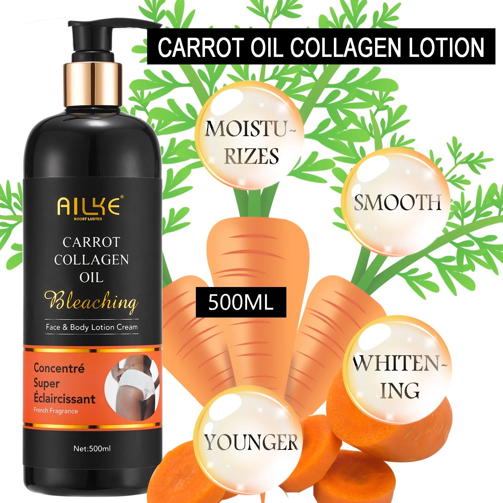 Coffret Soin Visage & Corps AILKE 5-en-1 au Collagène – Éclat, Hydratation & Teint Unifié
