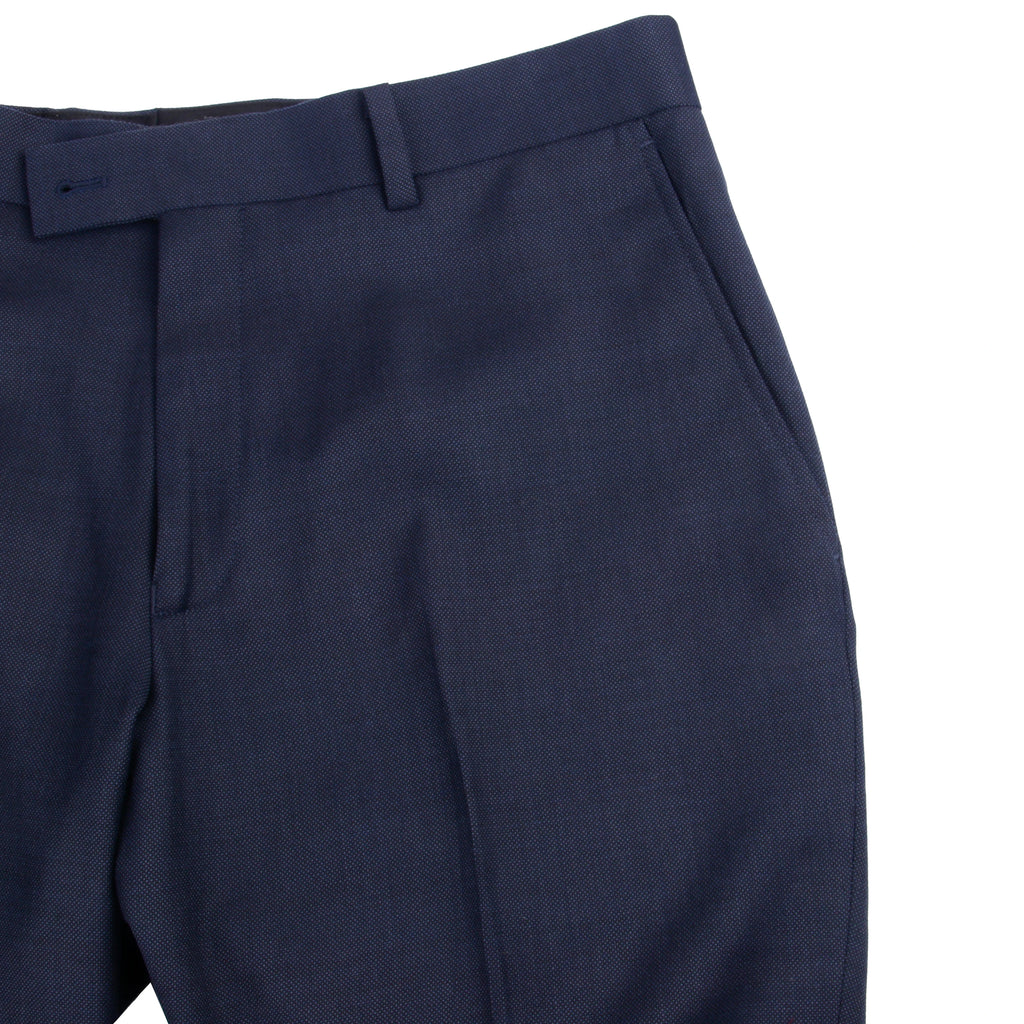Costume Homme Sur-Mesure 100% Laine Super 120 Bleu Marine Nailhead Business Mariage – CLEVI Paris