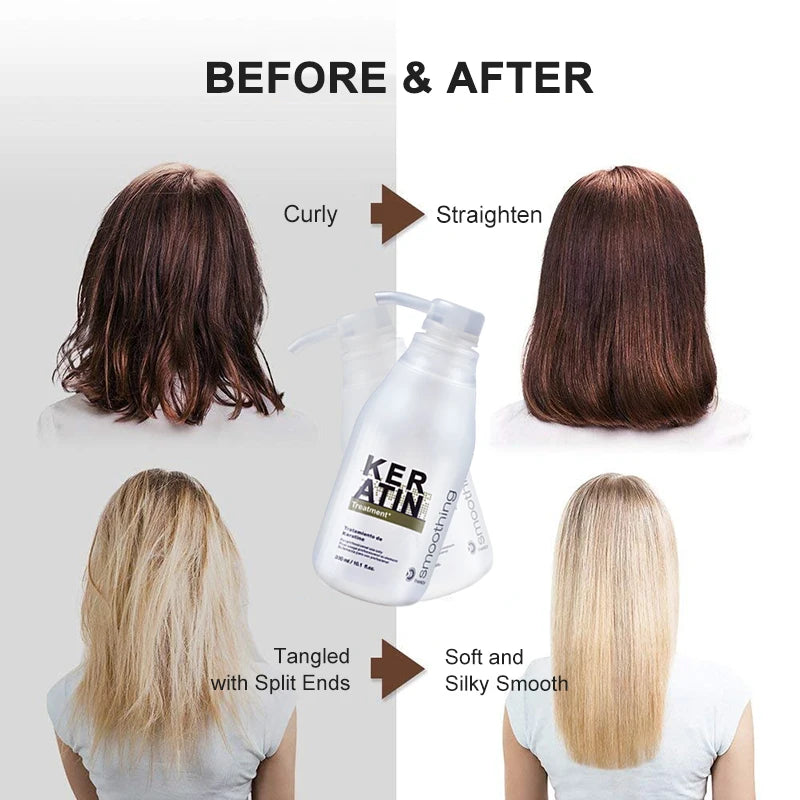 Traitement Kératine Brésilien PURC 300ml | 0% 5% 8% 12% | Lissage 3 Mois – CLEVI Paris