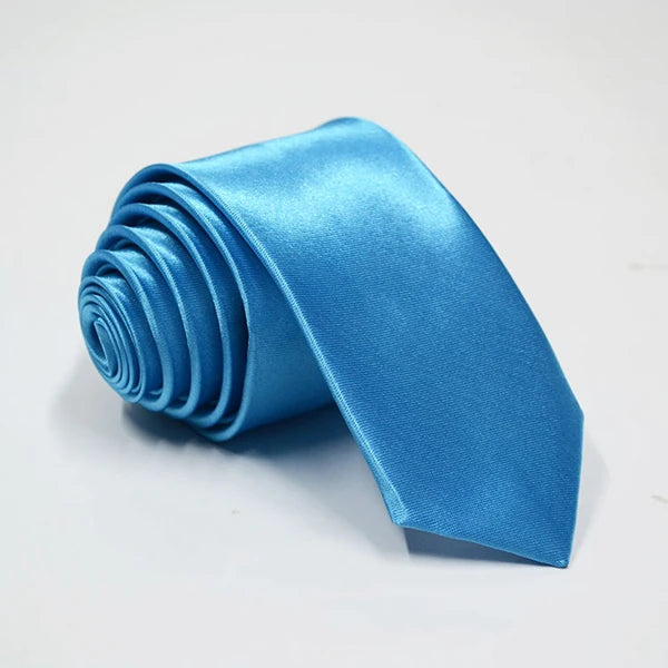 Cravate unisexe satinée unie 5 cm – CLEVI Paris