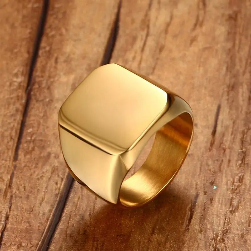 Bague homme carrée en acier et zirconium – CLEVI Paris