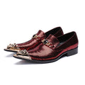 Chaussure Homme Cuir Véritable Bout Métal Slip-On Bout Pointu | Mariage & Bureau EU 36-49