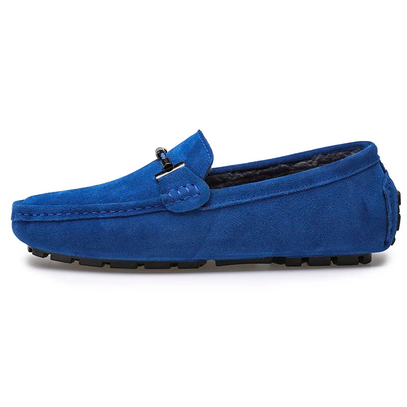 Mocassins Homme Cuir Suédé Vache Slip-On Respirant Semelle Massage Grande Taille EU 38-47 Yeinshaars – CLEVI Paris