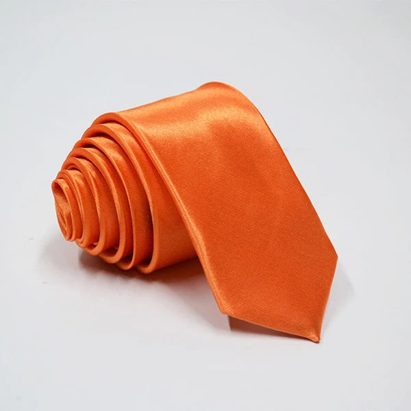 Cravate unisexe satinée unie 5 cm – CLEVI Paris