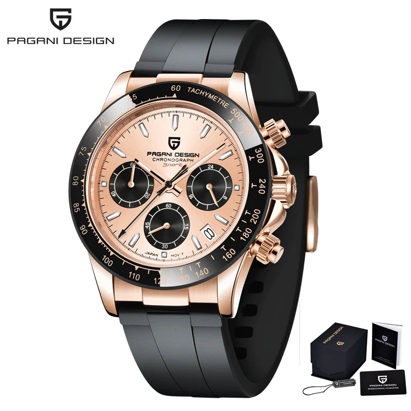 Montre Chronographe Homme Pagani Design 1664 Cadran Météorite Saphir 100m – CLEVI Paris