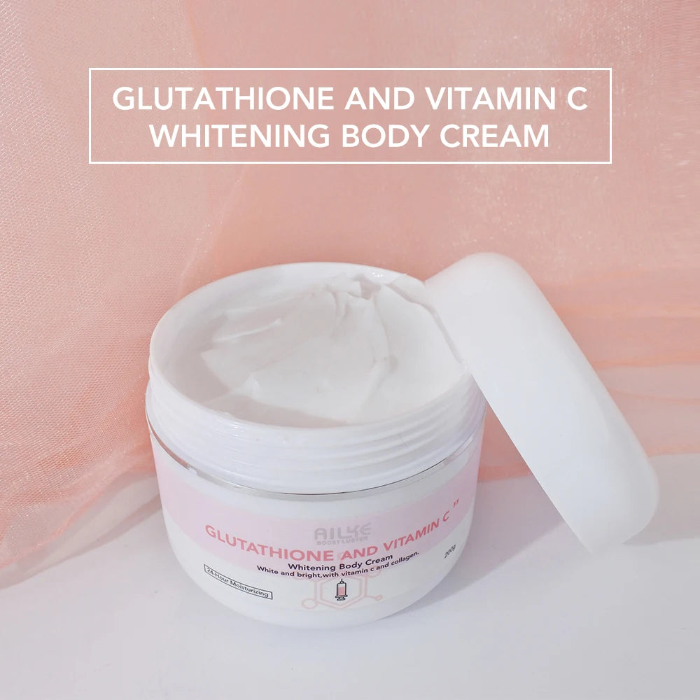Gamme Éclat AILKE Glutathion & Vitamine C | Crème Corps, Lotion, Sérum & Savon Éclaircissant – CLEVI Paris