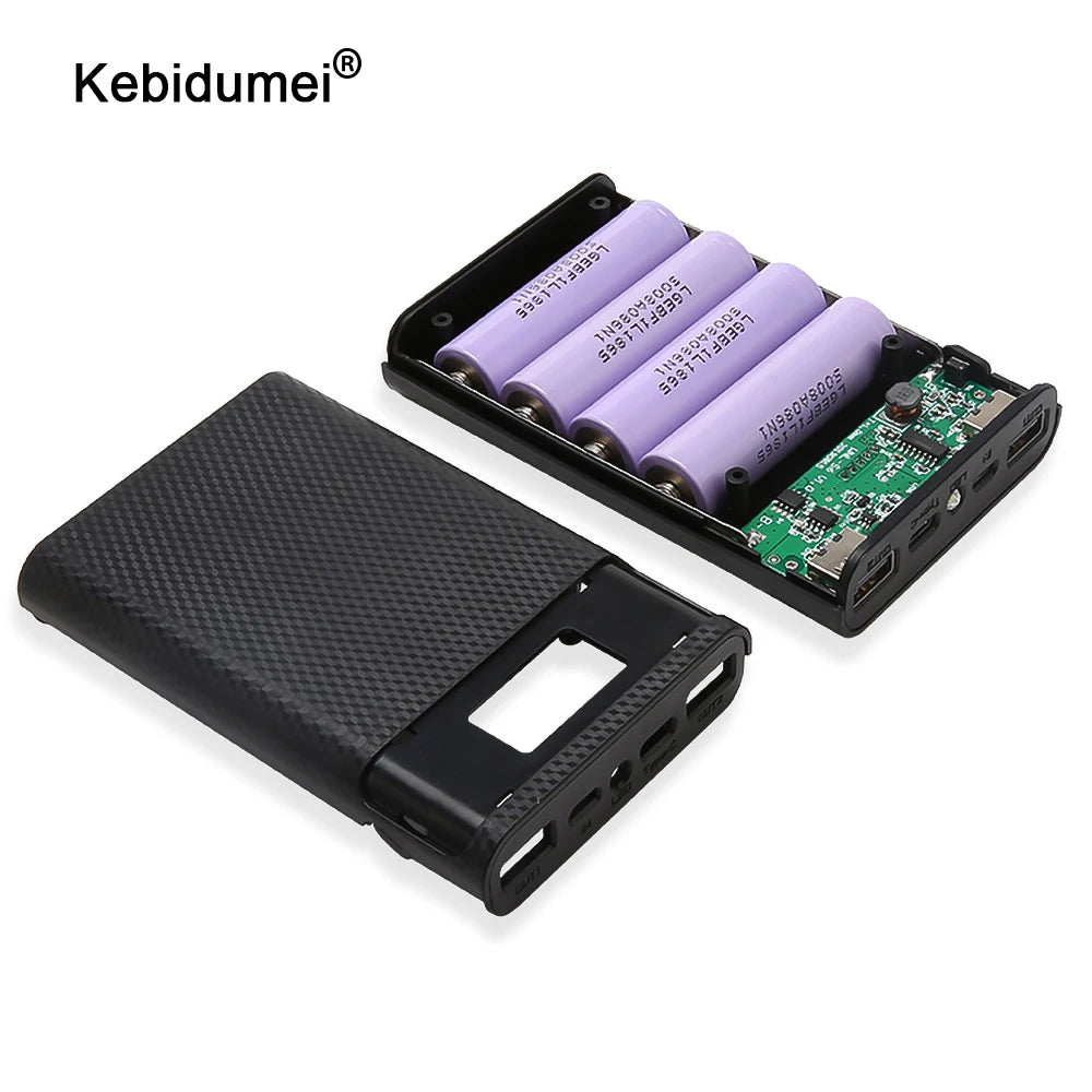 Boîtier DIY Batterie Externe 4x18650 USB-C & USB-A 5V 2A – CLEVI Paris