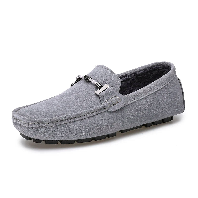 Mocassins Homme Cuir Suédé Vache Slip-On Respirant Semelle Massage Grande Taille EU 38-47 Yeinshaars – CLEVI Paris