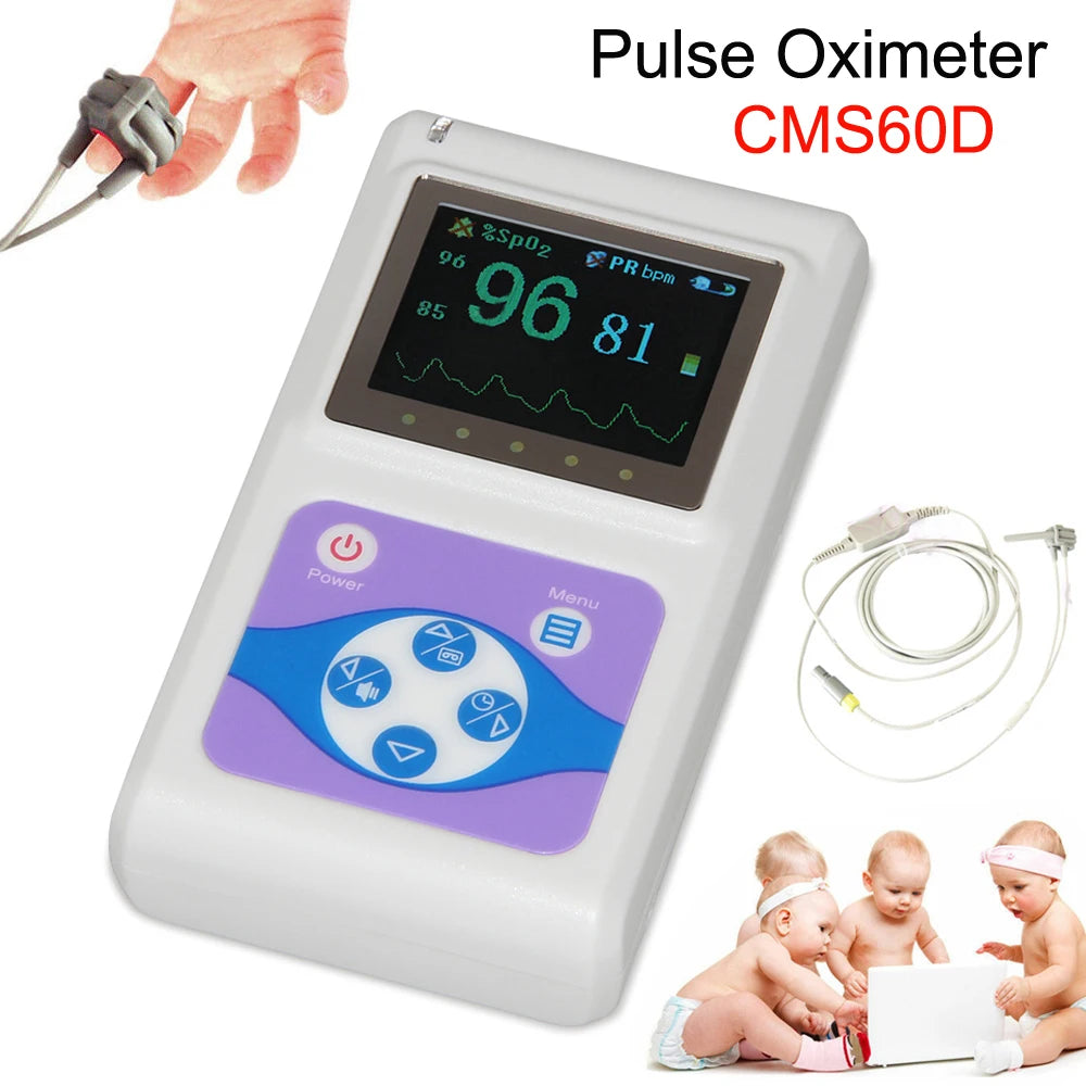 Oxymètre Portable Contec CMS60D OLED SpO2 Sonde Néonatale Logiciel PC – CLEVI Paris