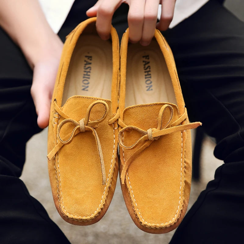 Mocassins Homme Daim Véritable Slip-On Légers & Respirants | 9 Coloris, Tailles 38-49 – CLEVI Paris