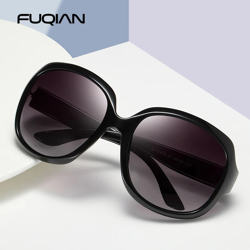 Lunettes de Soleil Rondes Oversize Polarisées Dégradé UV400 Femme – CLEVI Paris