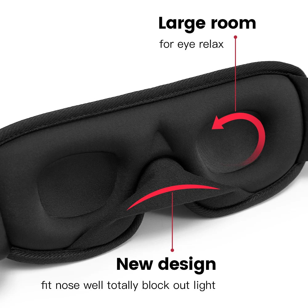 Masque de Nuit 3D Anti-Lumière Rembourré Ergonomique — CLEVI Paris