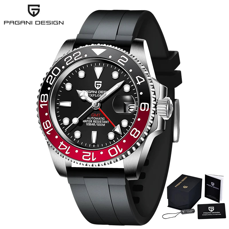 Montre Homme Pagani Design PD-1662 Automatique GMT Verre Saphir Étanche 10 Bars Acier Inoxydable – CLEVI Paris
