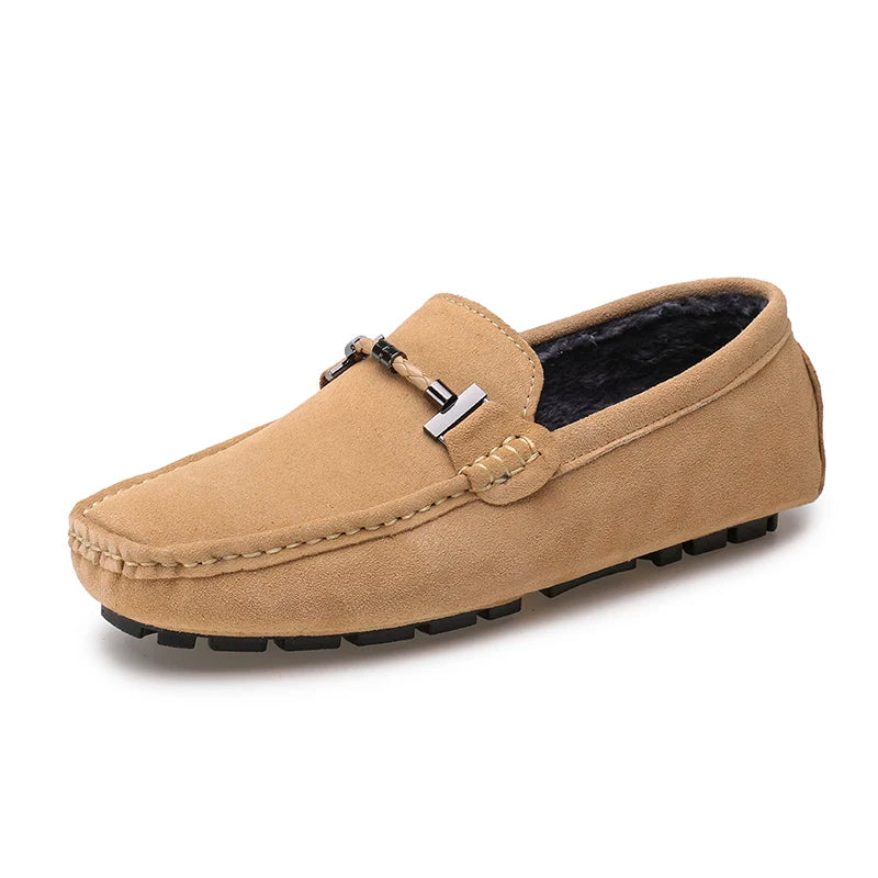 Mocassins Homme Cuir Suédé Vache Slip-On Respirant Semelle Massage Grande Taille EU 38-47 Yeinshaars – CLEVI Paris