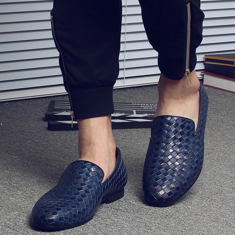 Penny Loafers Homme Cuir Tressé Slip-On | 4 Coloris – CLEVI Paris