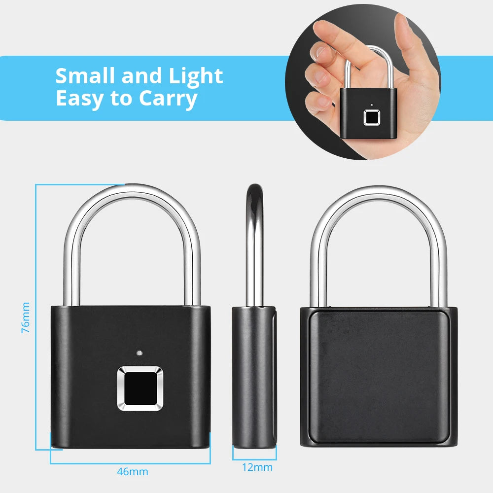 Cadenas Biométrique KERUI O11 Empreinte Digitale IP67 Recharge Type-C – CLEVI Paris