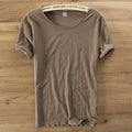 T-Shirt Homme 100% Coton Col Rond Uni Style Italien Casual 11 Coloris Respirant – CLEVI Paris