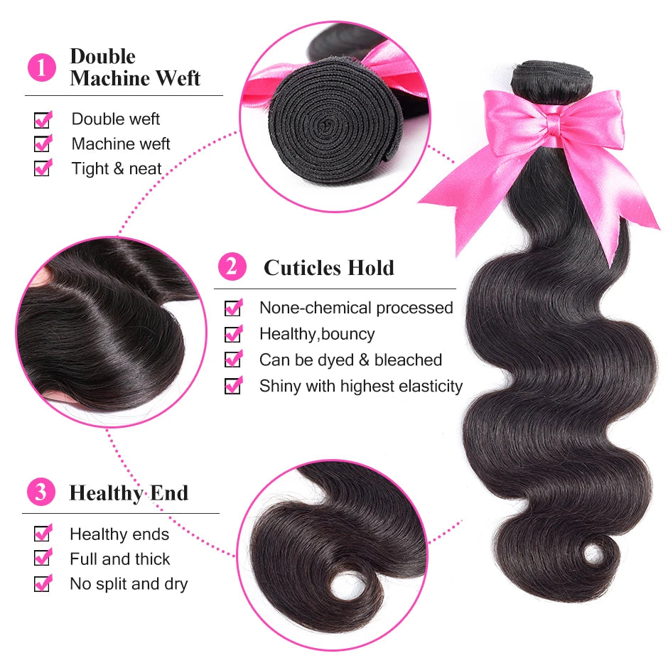 Extensions Cheveux Humains Body Wave Péruviens Remy Hair – CLEVI Paris