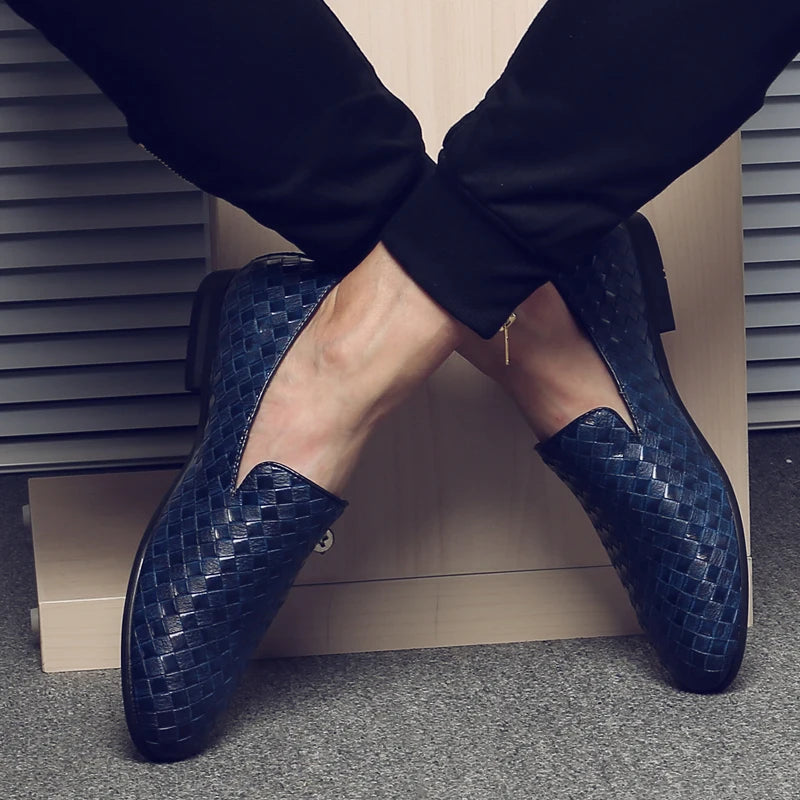 Penny Loafers Homme Cuir Tressé Slip-On | 4 Coloris – CLEVI Paris