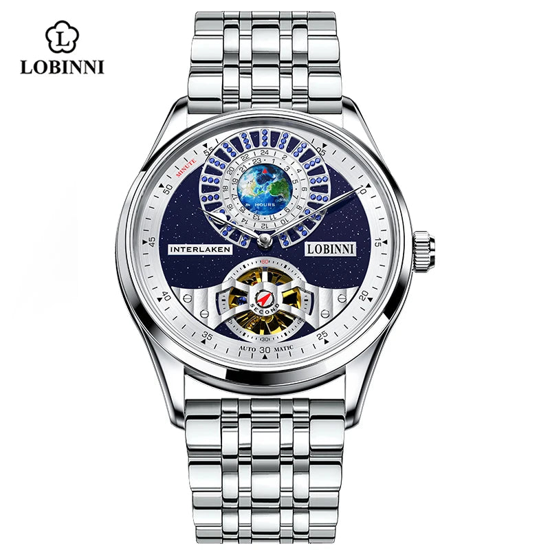 Montre Homme Automatique Squelette Lobinni – CLEVI Paris