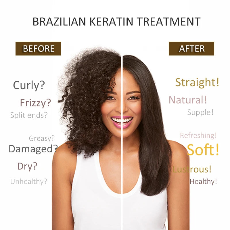 Traitement Kératine Brésilienne PURC 300ml – Lissage & Anti-Frisottis, 0% à 12%