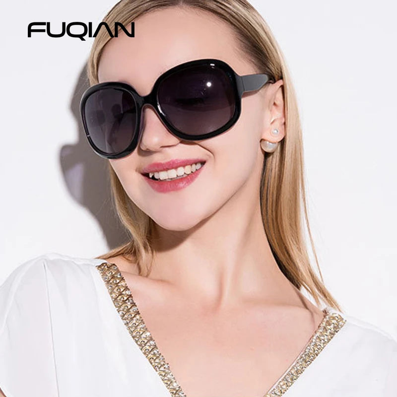 Lunettes de Soleil Rondes Oversize Polarisées Dégradé UV400 Femme – CLEVI Paris