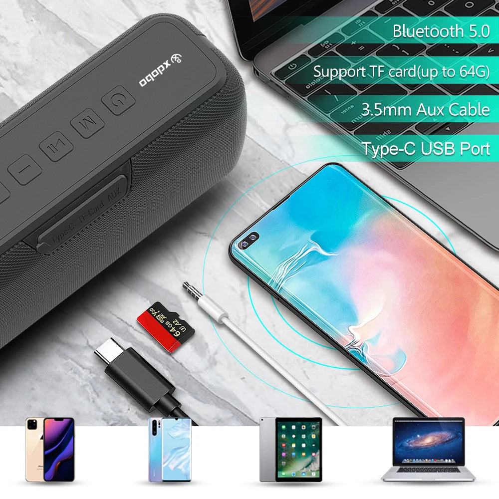 Enceinte Bluetooth Portable 60W – Basse Puissante, IPX5, TWS, 12h | XDOBO X8