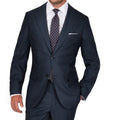 Costume Homme Sur-Mesure 100% Laine Super 120 Bleu Marine Nailhead Business Mariage – CLEVI Paris
