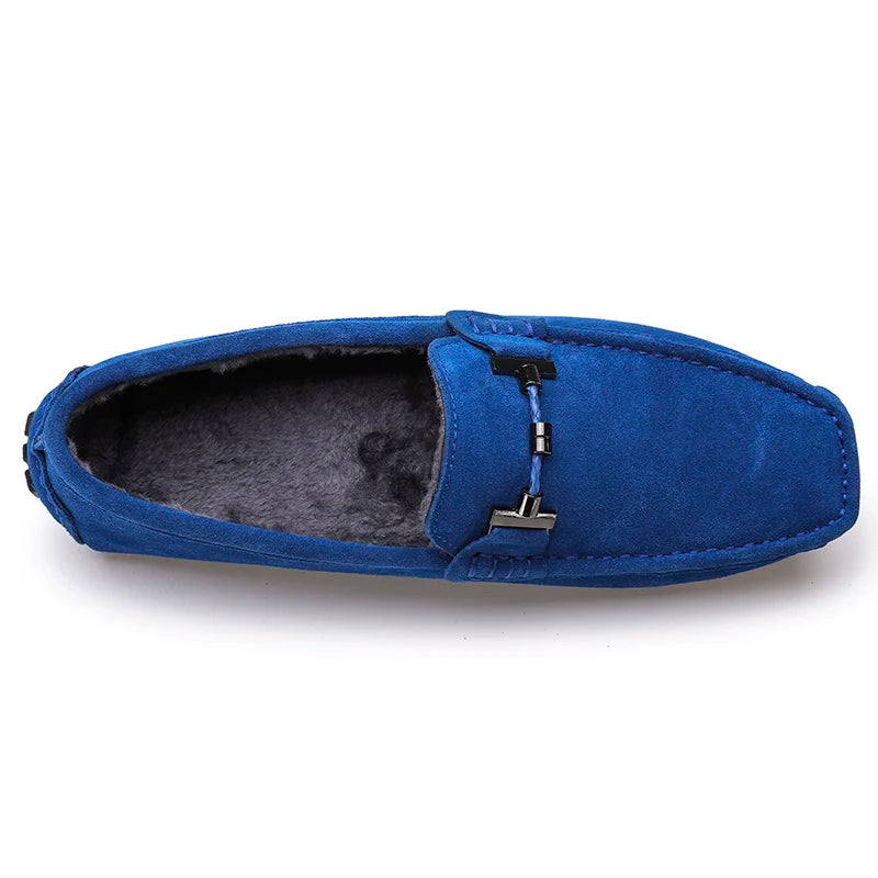 Mocassins Homme Cuir Suédé Vache Slip-On Respirant Semelle Massage Grande Taille EU 38-47 Yeinshaars – CLEVI Paris