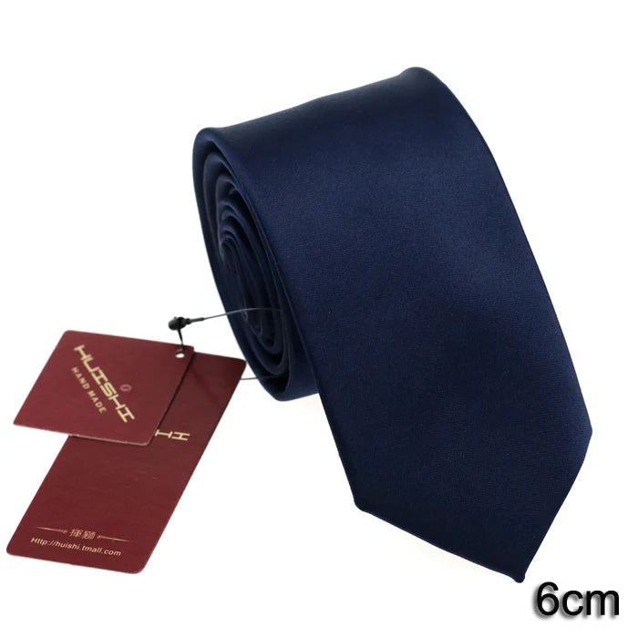 Cravate unisexe unie en polyester – CLEVI Paris